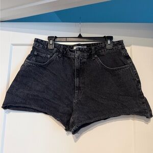 Topshop High-Waist Denim Shorts, Size 12